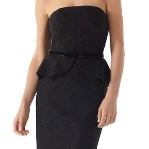 Timeless Black lace strapless peplum dress